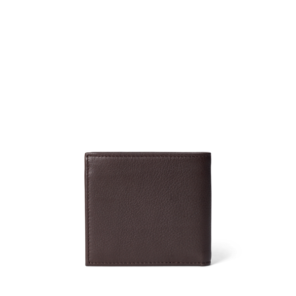 Narbenleder-Brieftasche mit Münzfach