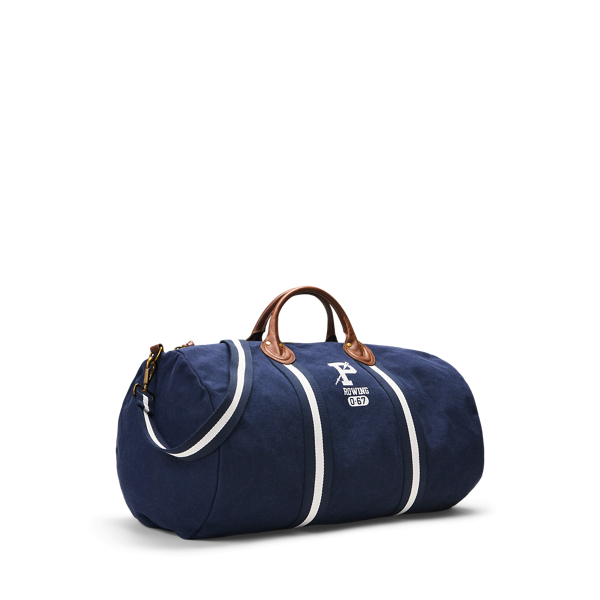 Newport Navy Leather-Trim Canvas Duffel Polo Ralph Lauren 3