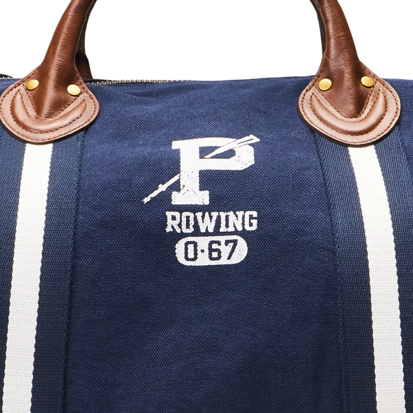 Newport Navy Leather-Trim Canvas Duffel Polo Ralph Lauren 6