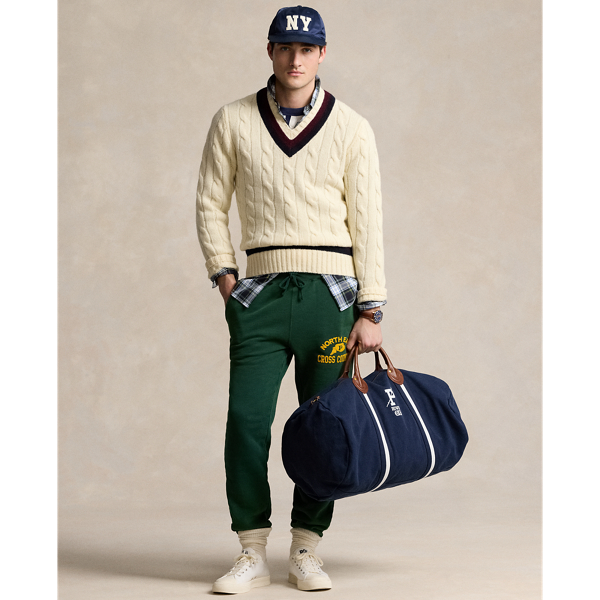 Newport Navy Leather-Trim Canvas Duffel Polo Ralph Lauren 7