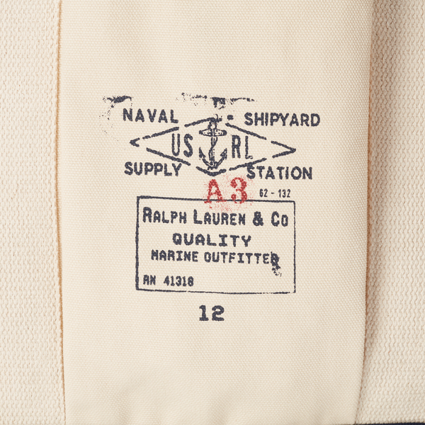 Aviatory Navy/Cream Leather-Trim Canvas Tote Polo Ralph Lauren 6