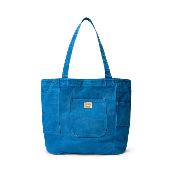 Washed Blue Polo Country Canvas Tote Polo Ralph Lauren 1