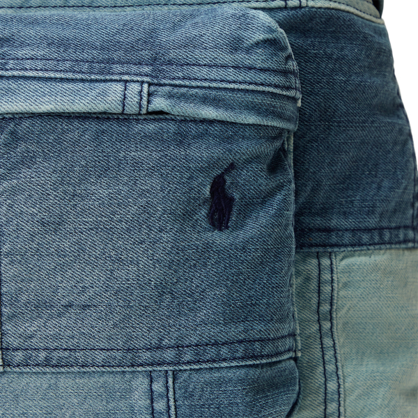 Patchwork Denim Backpack