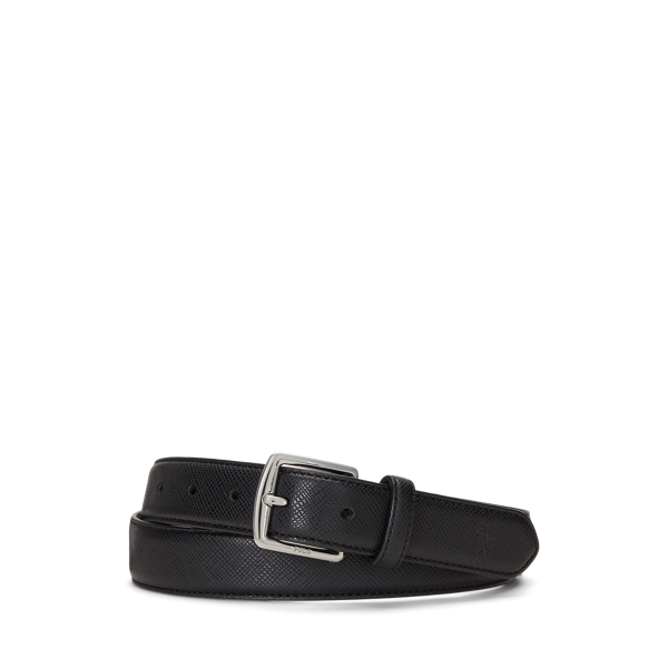 Black Saffiano Leather Belt Polo Ralph Lauren 1