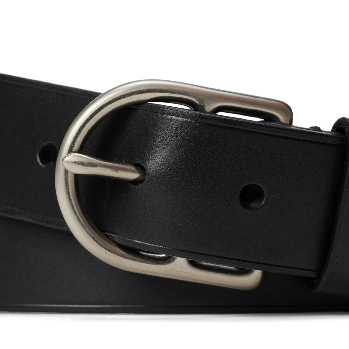 Мужской ремень Ralph Lauren Leather Dress Belt, цвет: Чёрный — фото 1