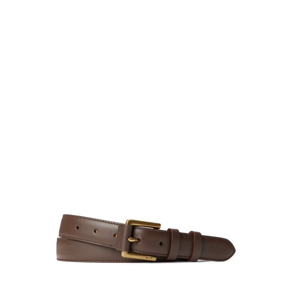 Dark Brown Calfskin Dress Belt Polo Ralph Lauren 1