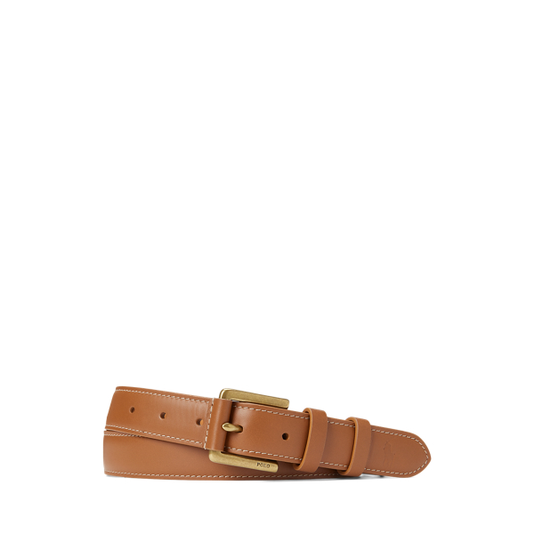 Saddle Brown Calfskin Dress Belt Polo Ralph Lauren 1