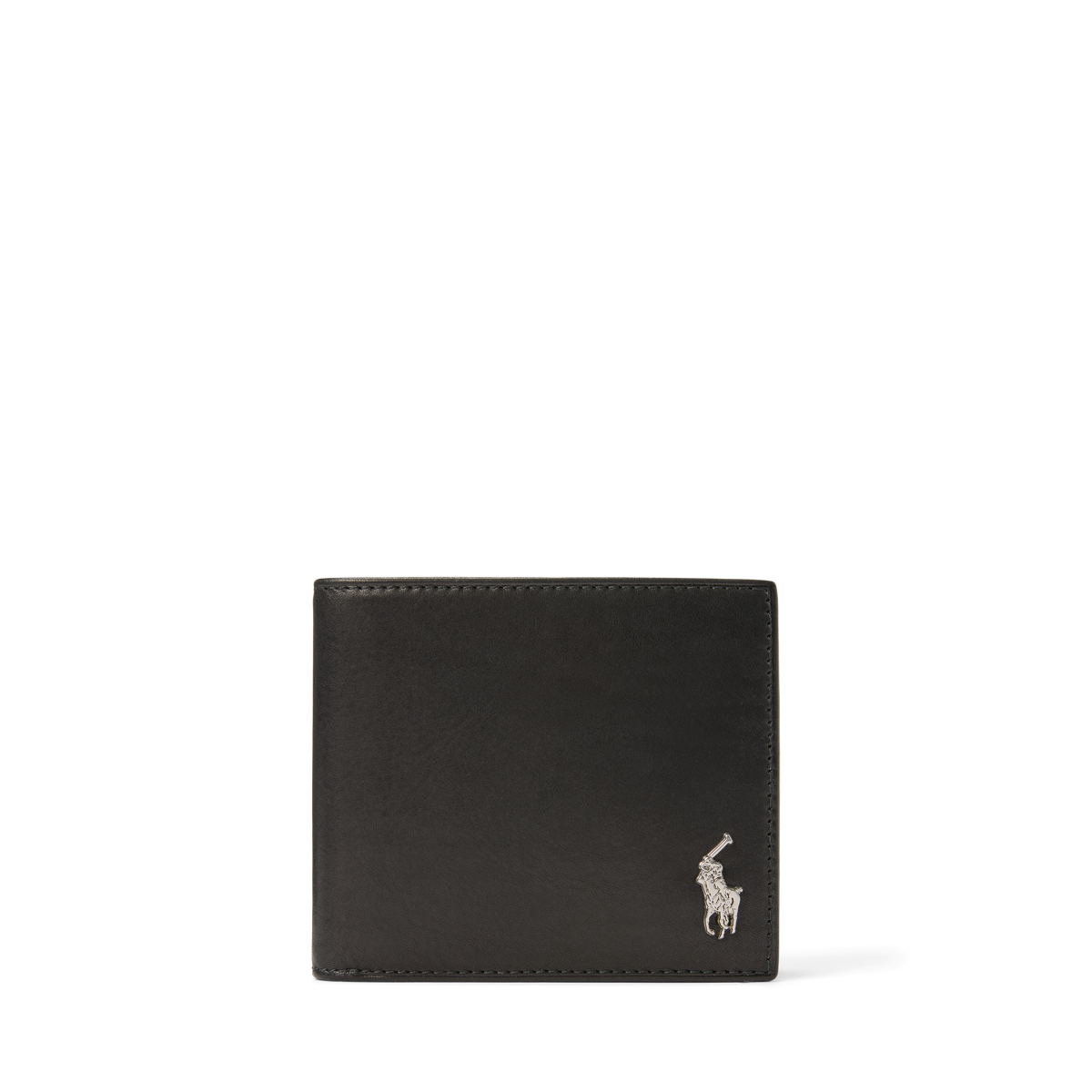 セール！Polo Ralph Lauren 上質レザー Pony Compact Wallet Polo Ralph Lauren Men's Big Pony Burnished Leather Bifold