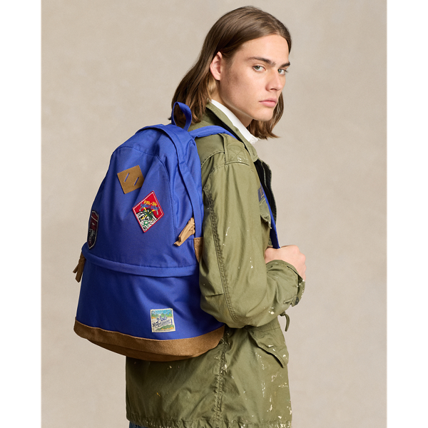 Royal Blue Ranger Suede-Trim Backpack Polo Ralph Lauren 7