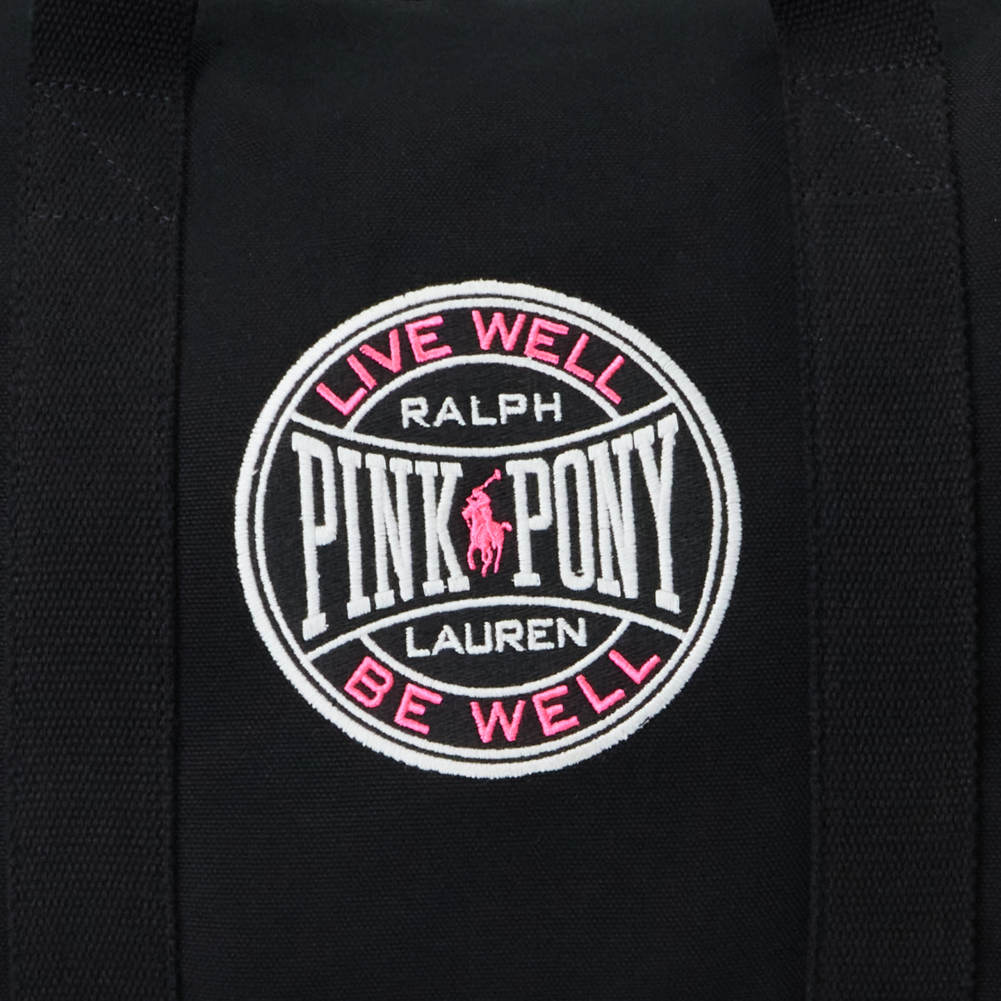 Мужская сумка Ralph Lauren Pink Pony Canvas Duffel, цвет: Чёрный — фото 4
