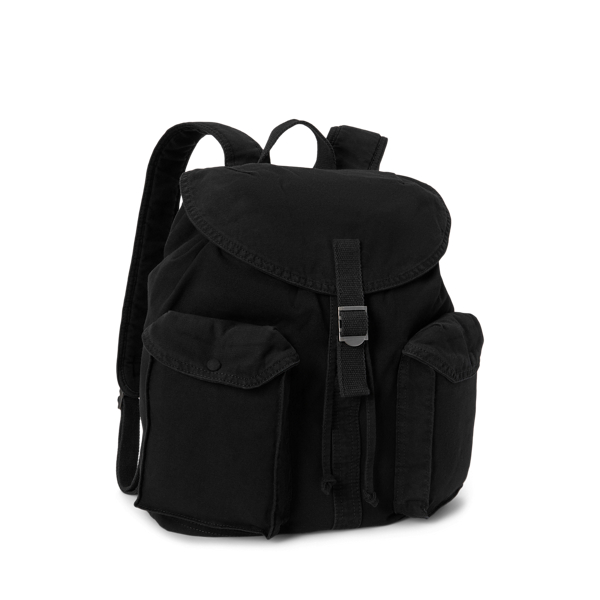 Polo Black Flap-Top Canvas Backpack Polo Ralph Lauren 3