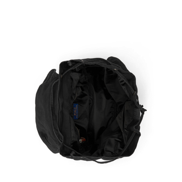 Polo Black Flap-Top Canvas Backpack Polo Ralph Lauren 5