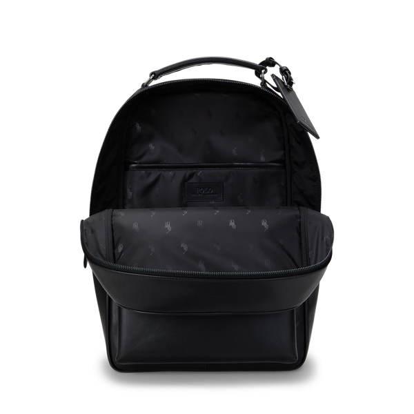 Ralph lauren black leather backpack sale