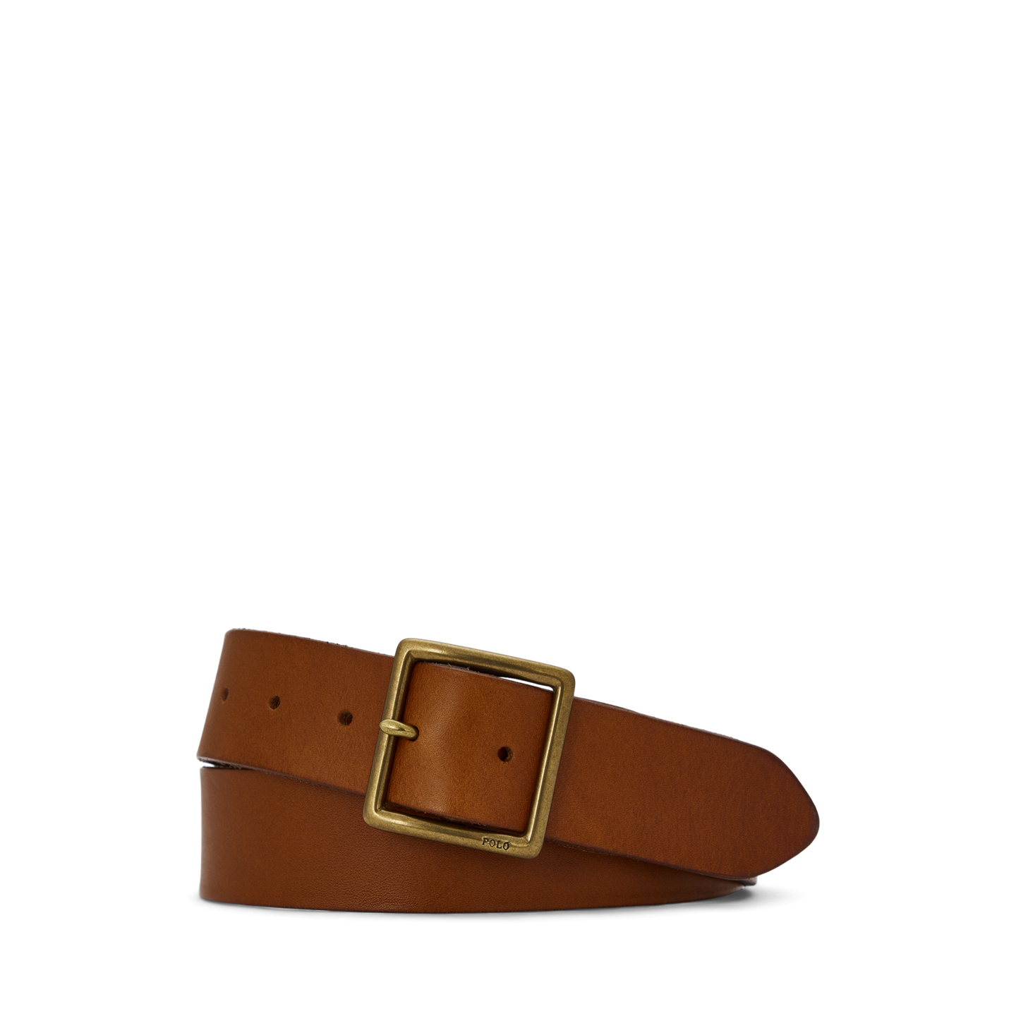 Мужской ремень Ralph Lauren Burnished Vachetta Leather, цвет: Коричневый — фото 2