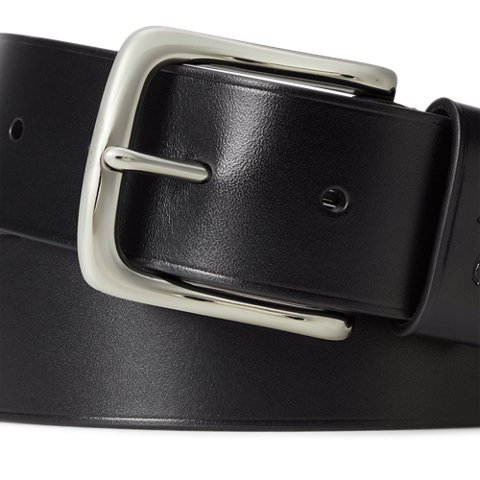 Мужской ремень Ralph Lauren Full-Grain Leather, цвет: Чёрный