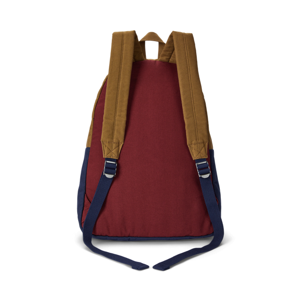 Colour Blocked Canvas Backpack