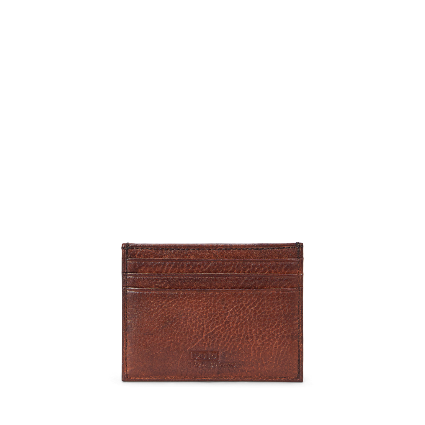 Мужской кошелёк Ralph Lauren Heritage Leather Card Case, цвет: Рыжевато-коричневый — фото 1