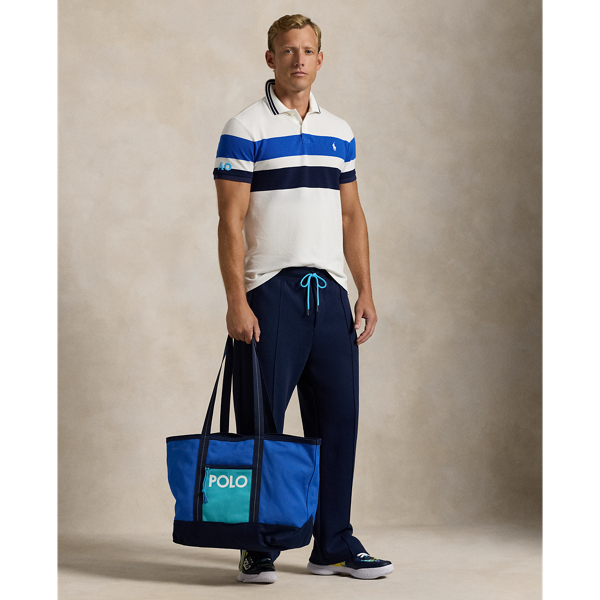 Blue Multi Australian Open Canvas Tote Bag Polo Ralph Lauren 7