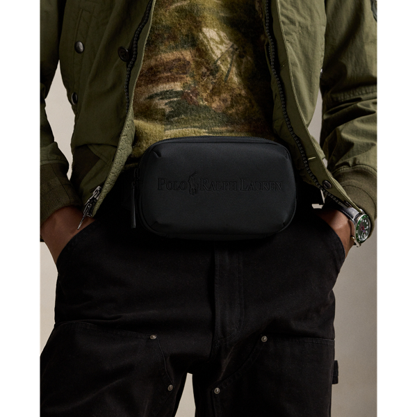 【POLO RALPH LAUREN】トーナル ロゴ ブラック ウエストパック Tonal Logo Waistpack