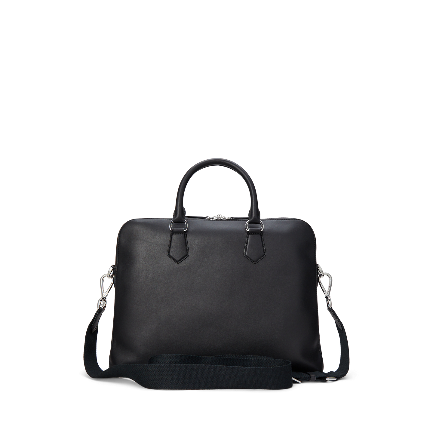 Мужская сумка Ralph Lauren Smooth Leather Commuter, цвет: Чёрный — фото 2