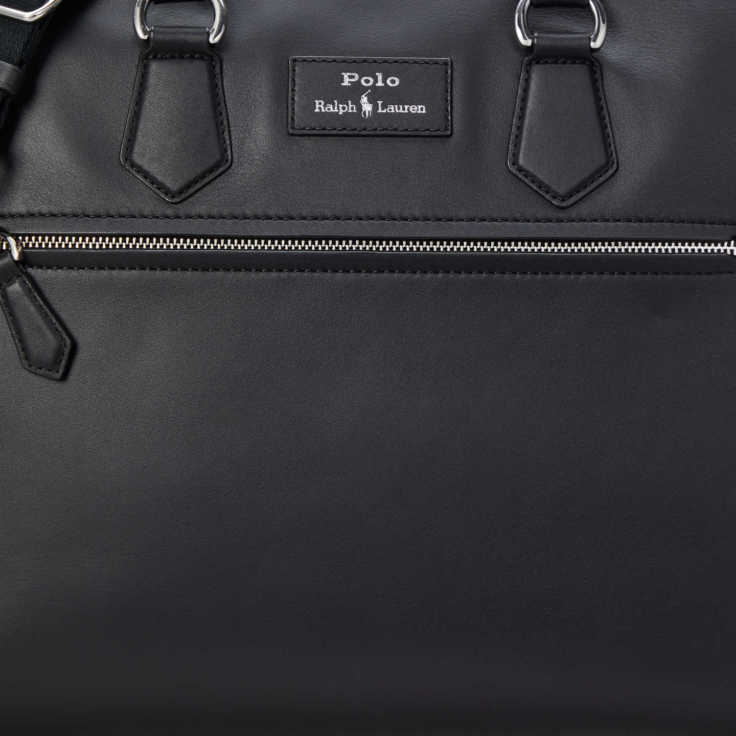 Мужская сумка Ralph Lauren Smooth Leather Commuter, цвет: Чёрный — фото 4