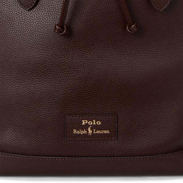 LAUREN ビジネスバッグ ブラウンレザー ブラウン（茶色）系 Ralph Lauren(ラルフローレン) バッグ
