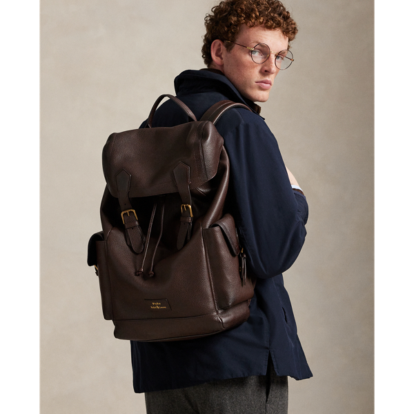 【POLO RALPH LAUREN】ペブルドレザーバックパック 残り僅か！ ペブルド レザー バックパック（バックパック/リュック）｜POLO