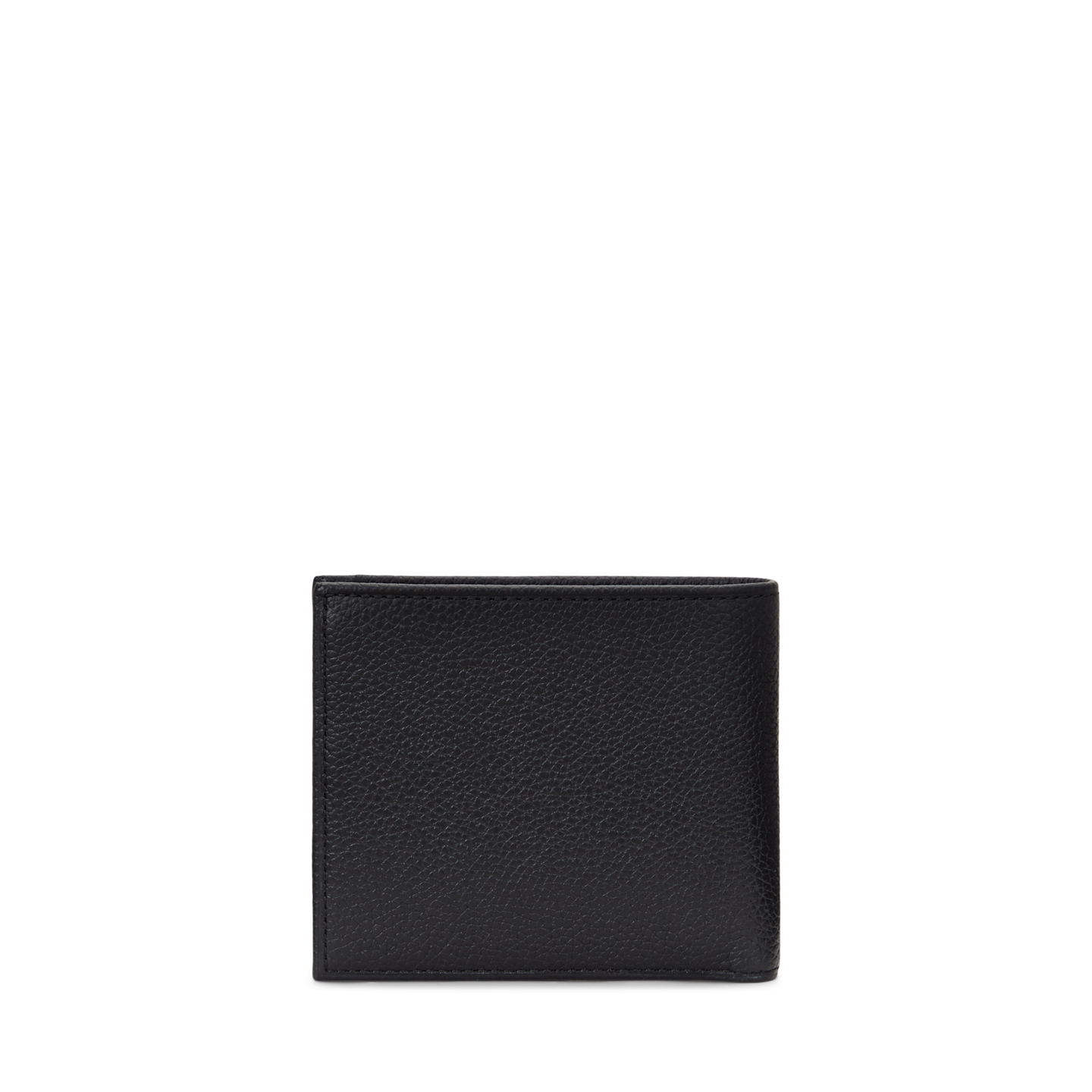 Мужской кошелёк Ralph Lauren Pebbled Leather Billfold Wallet, цвет: Чёрный — фото 1