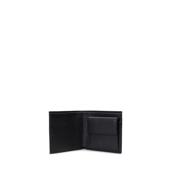 Smooth Leather Billfold Coin Wallet