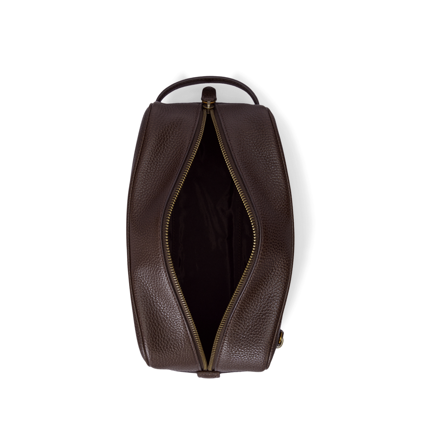 Ralph Lauren Pebbled Leather Travel Case, цвет: Тёмный коричневый — фото 2
