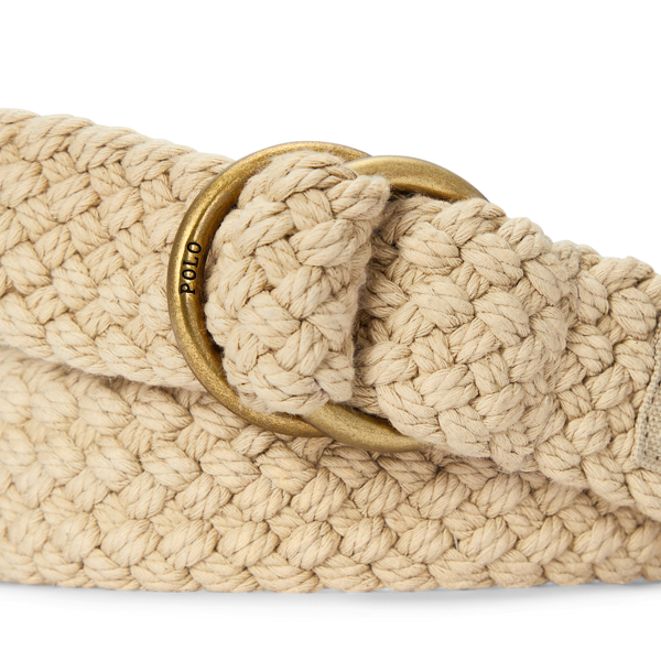 Coastal Beige Braided Cotton Belt Polo Ralph Lauren 2