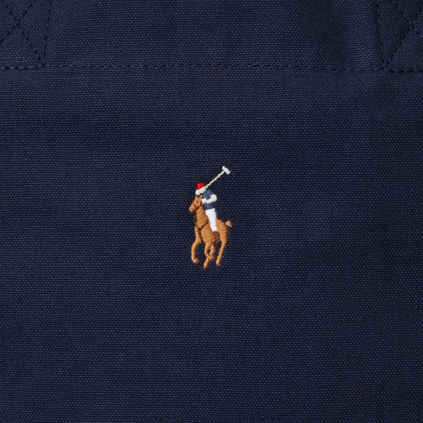 Polo Ralph Lauren ネイビー キャンバスショッパートートバッグ POLO RALPH LAUREN トートバッグ キャンバス ショッパー トート