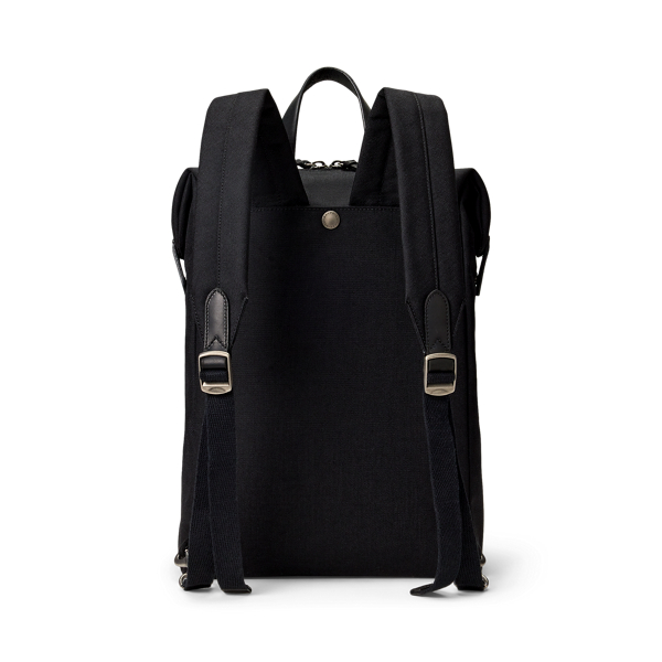 Leather-Trim Convertible Backpack-Tote