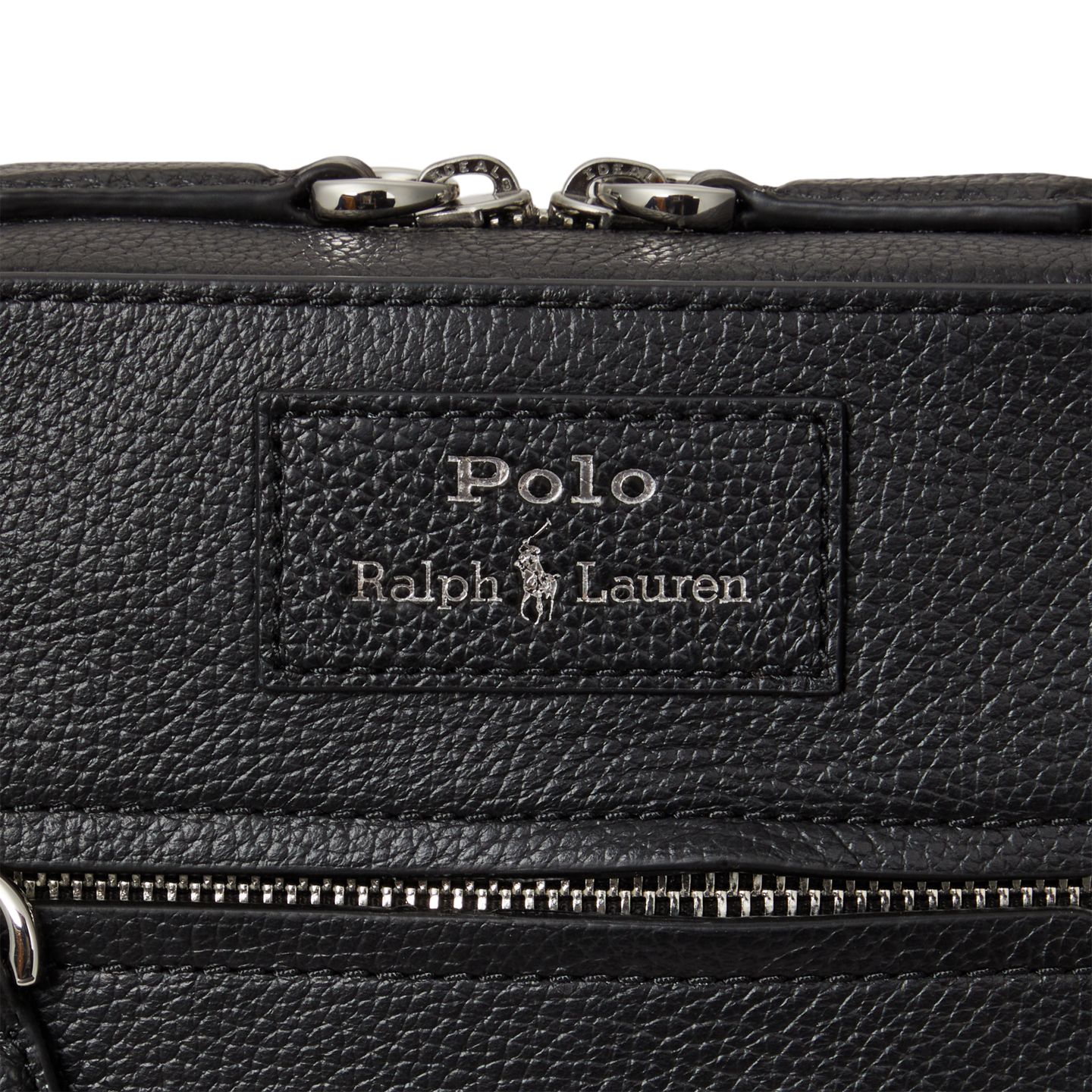 Мужская сумка Ralph Lauren Pebbled Leather Crossbody, цвет: Чёрный — фото 4