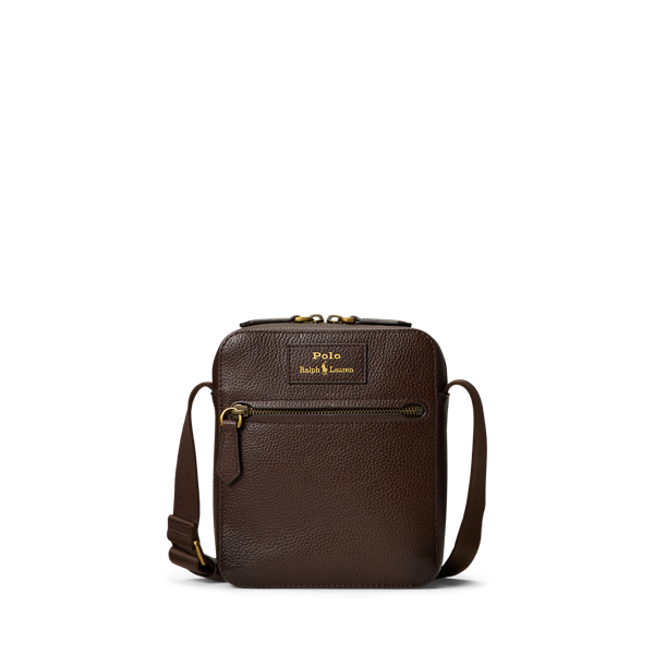 Ralph Lauren ボディバッグ ブラウン ペブルド レザー クロスボディ バッグ | ラルフ ローレン公式