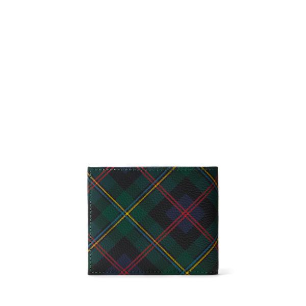 3-in-1 Plaid Leather Wallet