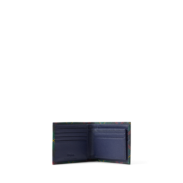 3-in-1 Plaid Leather Wallet