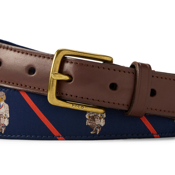 Polo Ralph Lauren ラルフローレン Polo Bear Leather-Trim Belt Polo Bear Leather-Trim Belt