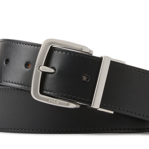 Мужской ремень Ralph Lauren Reversible Leather, цвет: Чёрный / Рыжевато-коричневый