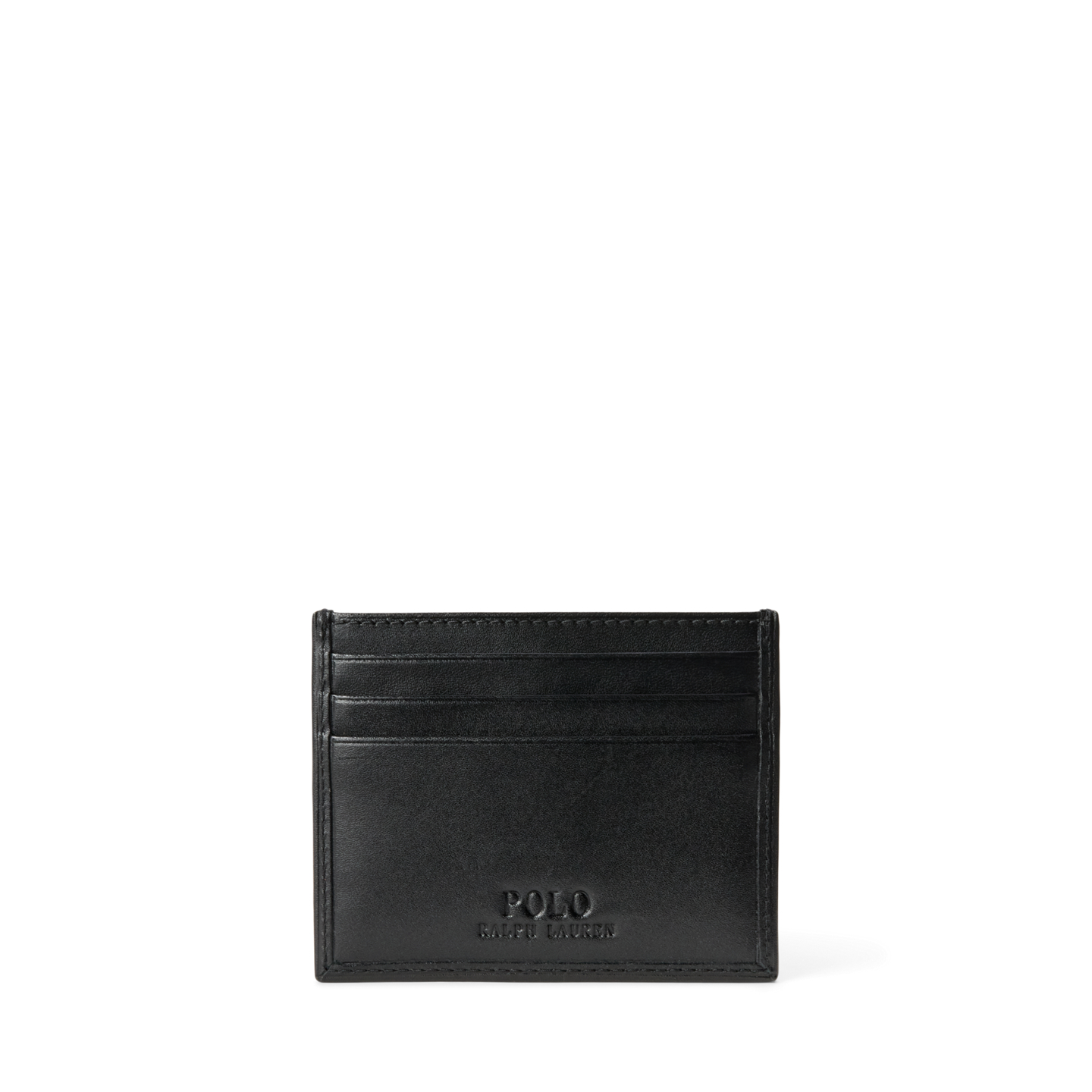 Мужской кошелёк Ralph Lauren Polo Bear Leather Card Case, цвет: Чёрный — фото 1