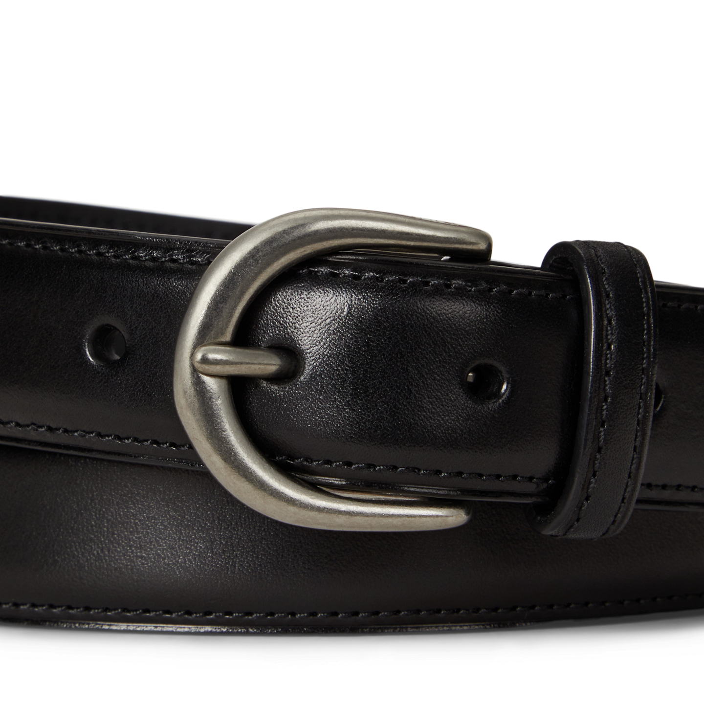 Мужской ремень Ralph Lauren Full-Grain Leather, цвет: Чёрный — фото 1