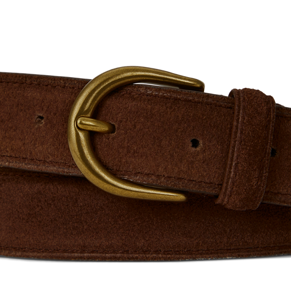 Ceinture en daim avec boucle en laiton