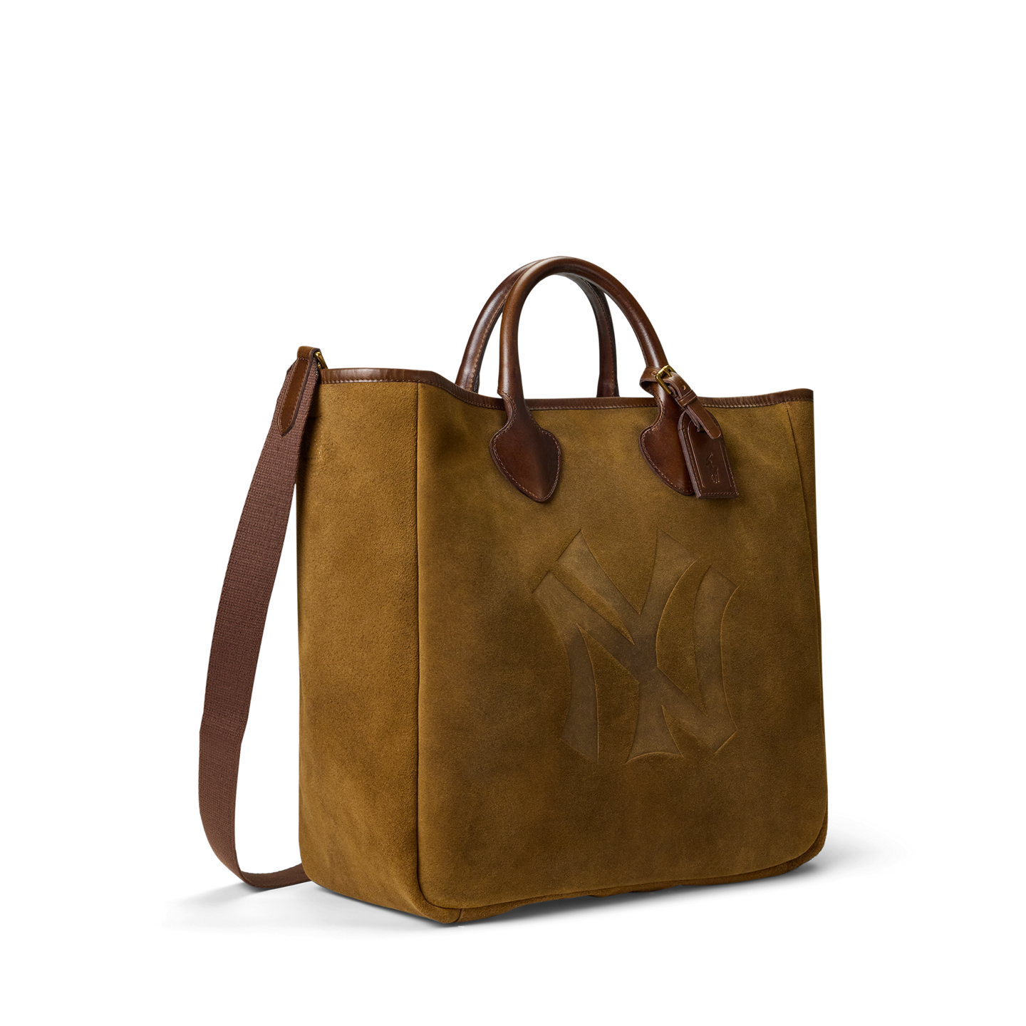 Мужские сумки Polo Ralph Lauren Yankees Suede Tote, цвет: Коричневый — фото 1