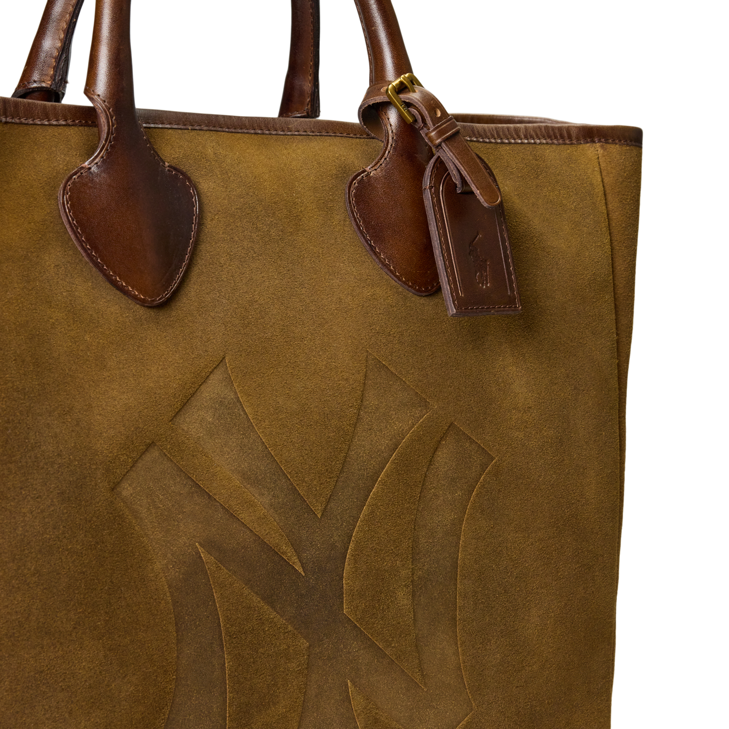 Мужские сумки Polo Ralph Lauren Yankees Suede Tote, цвет: Коричневый — фото 4