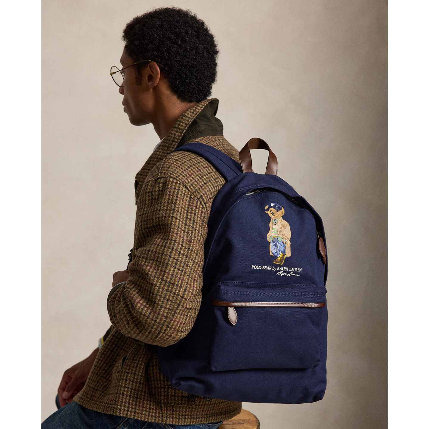 Рюкзак Ralph Lauren Polo Bear Canvas, цвет: Тёмно-синий — фото 4