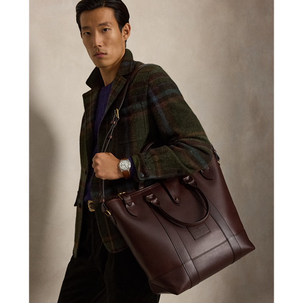Heritage medium leren draagtas
