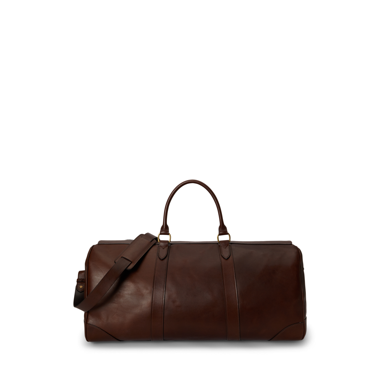 Мужская сумка Ralph Lauren Heritage Lock Leather Large Duffel, цвет: Коричневый — фото 2