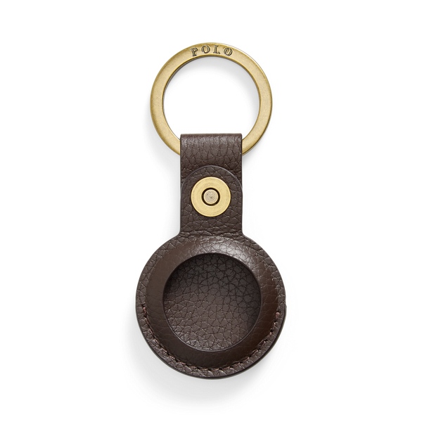 Pebbled Leather AirTag Key Fob