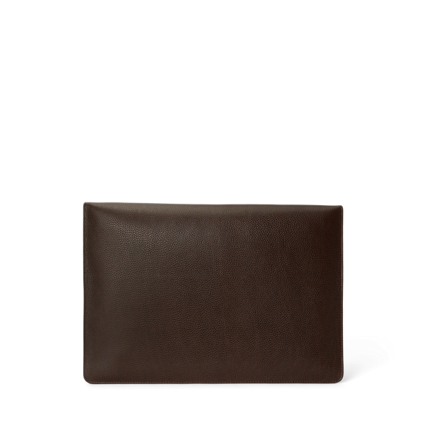 Compartiment cuir grain&eacute; pour ordinateur