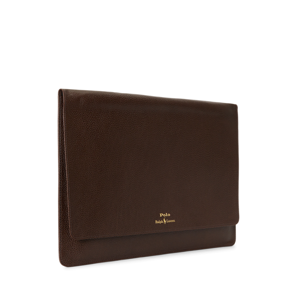 Compartiment cuir grain&eacute; pour ordinateur